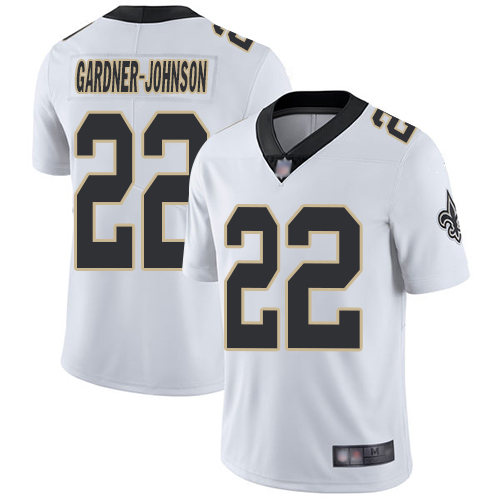 Men New Orleans Saints Limited White Chauncey Gardner Johnson Road Jersey NFL Football 22 Vapor Untouchable Jersey